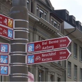 Image Signalisation des itinéraires cyclables quotidiens de la ville de Berne